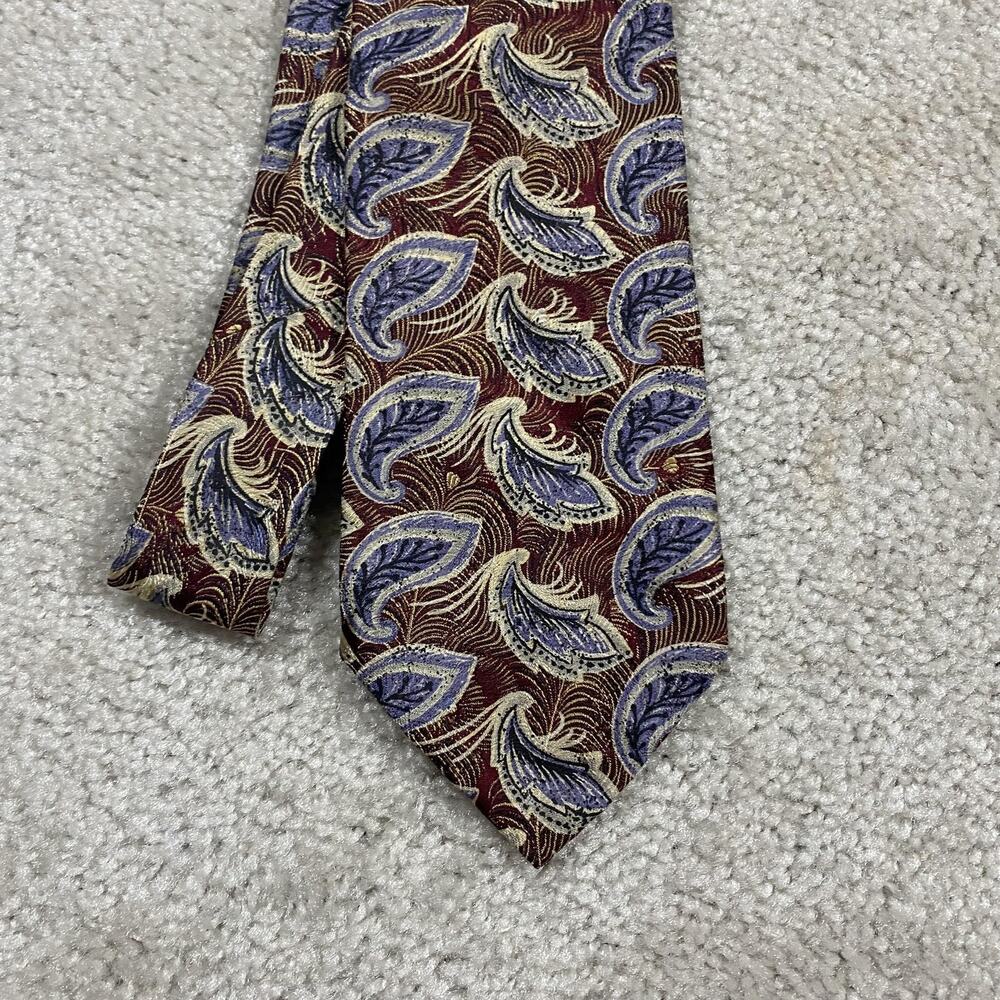 Robert Talbott Tie Mens Red Paisley Seven Fold Italian Silk Nordstrom 6/40 Prep